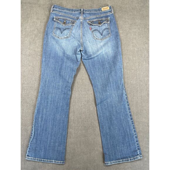 Levis 515 Jeans Women 14 Blue Bootcut Medium Wash Stretch Denim Classic Everyday - Picture 8 of 11